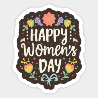 Happy Women's Day, International Women's Day T- shirt. Sticker